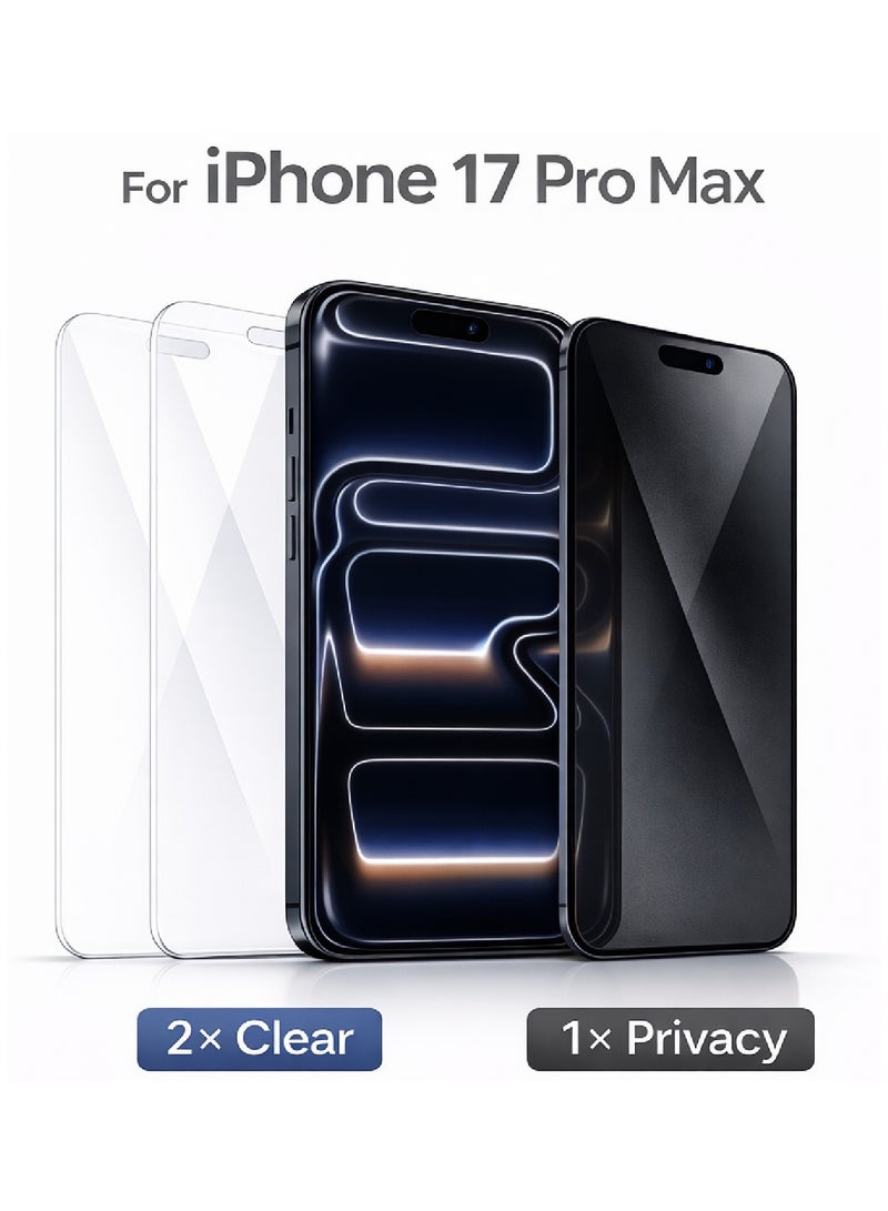 م ة ب م عبوة من 3 واقيات شاشة لهاتف iPhone 17 Pro Max - Image 4